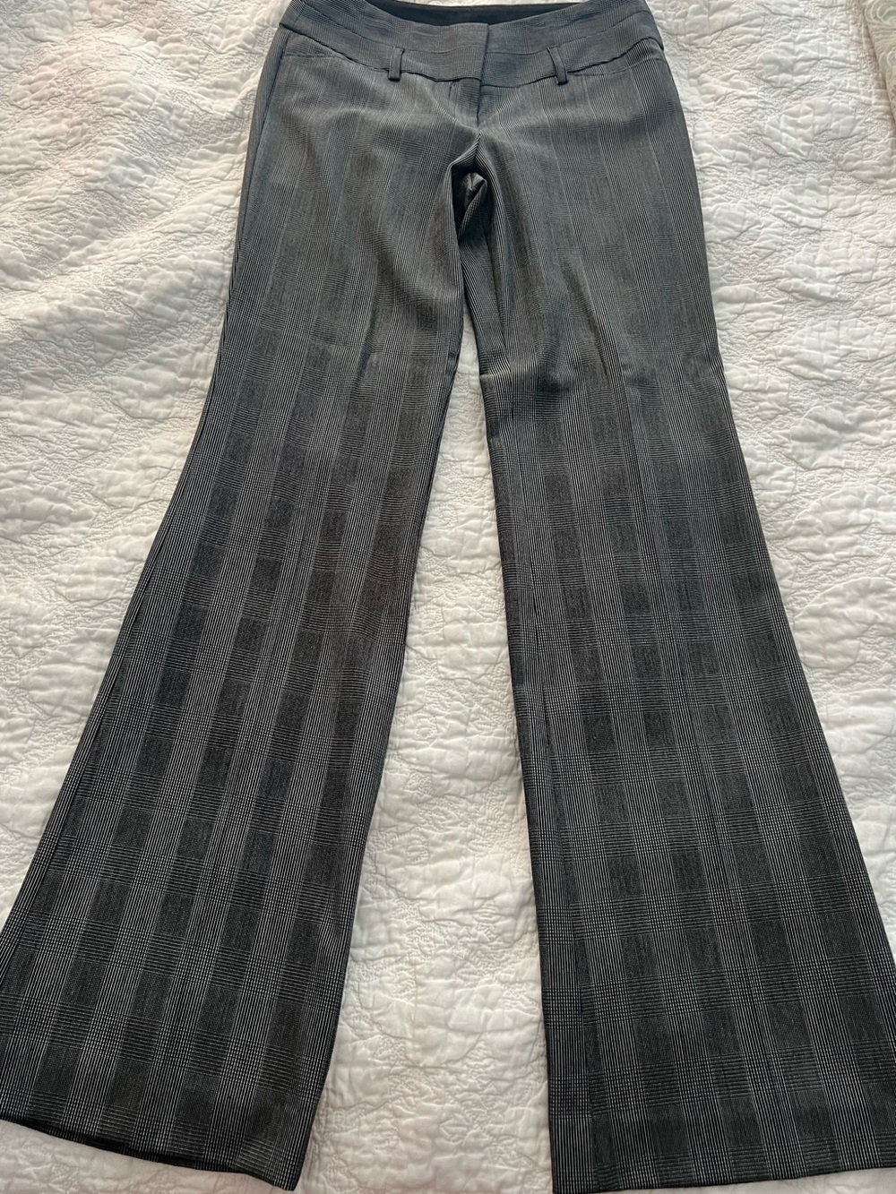 Express Women's Gray Pinstripe Boot Cut Dress Pants